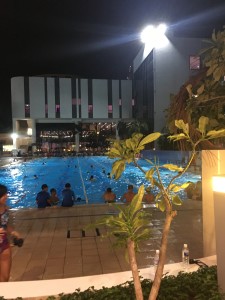The swimming pool area