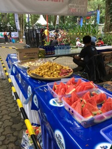 Refreshment table for the finishers 