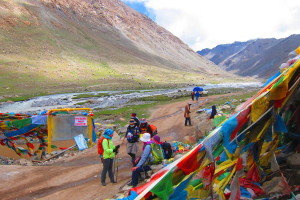 Walking towards the first rest point of Day 1