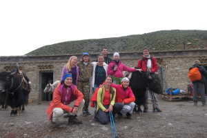 All of us at the tea house near the ending point